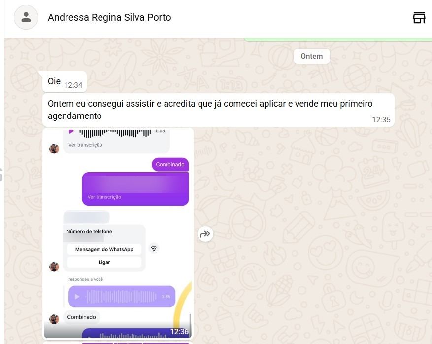 Print Dra. Andressa Regina, primeiro agendamento